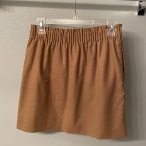 J. Crew Camel Scrunch Waist Skirt